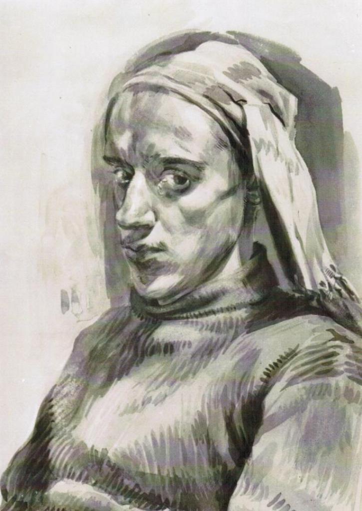Санитар Владимир Старов. Автопортрет. 1942